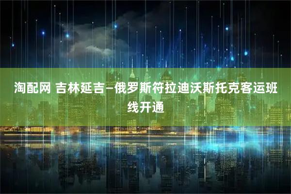 淘配网 吉林延吉—俄罗斯符拉迪沃斯托克客运班线开通