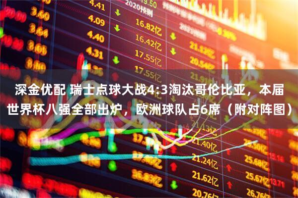 深金优配 瑞士点球大战4:3淘汰哥伦比亚,本届世界杯八强全部出炉,欧洲球队占6席(附对阵图)